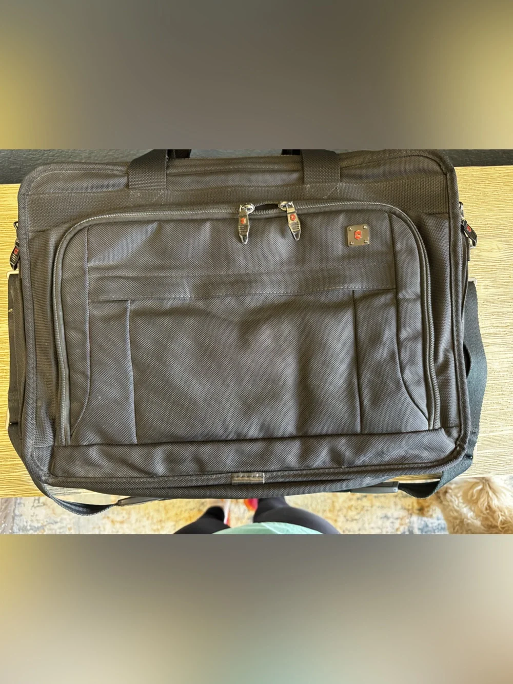 Victorinox Swiss Army Expanding Laptop Briefcase with Padded Shoulder Strap
